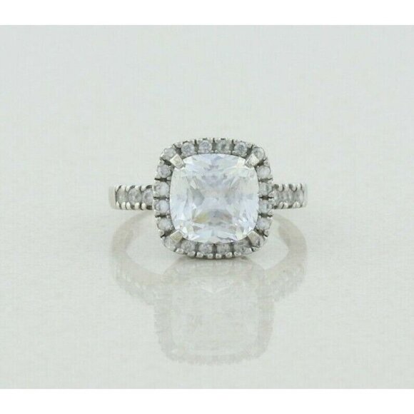 Sterling Silver Cubic Zirconia Ring Size 9 - Picture 1 of 7